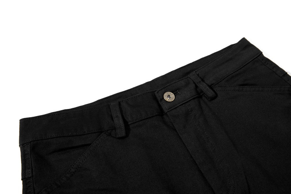 DAXUEN Solid black flared cargo pants