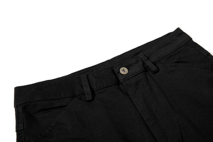 DAXUEN Solid black flared cargo pants