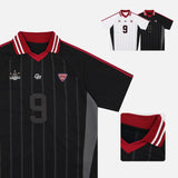 DAXUEN Pinstripe Number 9 Terrace Polo