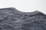 DAXUEN Heathered short-sleeved Henley top with stripes
