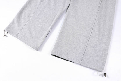 DAXUEN Two-tone loose-fit sweatpants with adjustable drawstrings