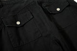 DAXUEN Wide-leg cargo pants in black and light grey