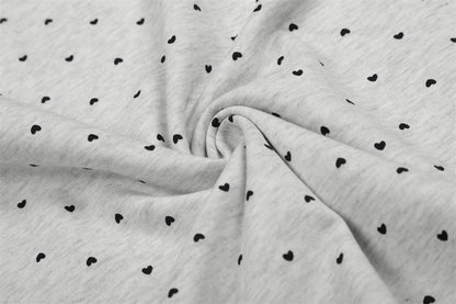 DAXUEN Short-sleeved relaxed-fit T-shirt with heart motifs and gothic graphic