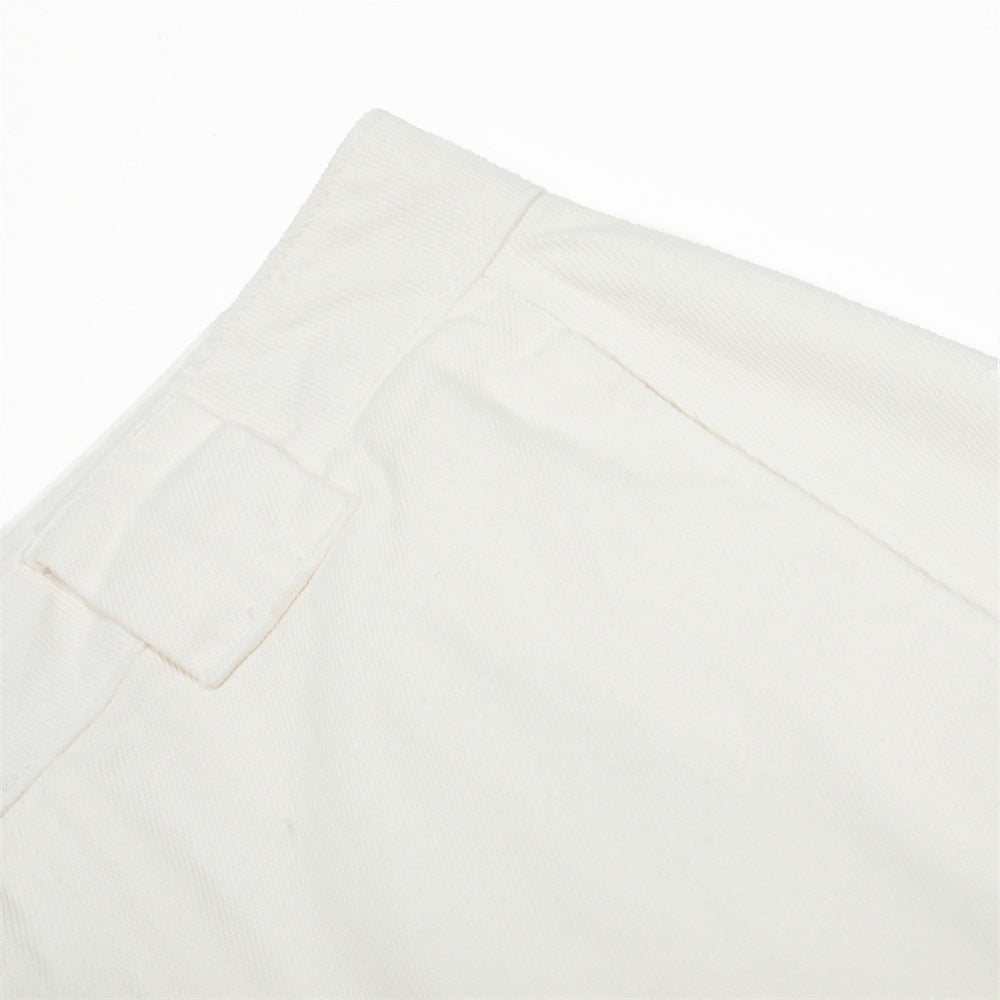 DAXUEN Ecru high-waisted wide-leg culottes