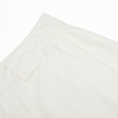DAXUEN Ecru high-waisted wide-leg culottes