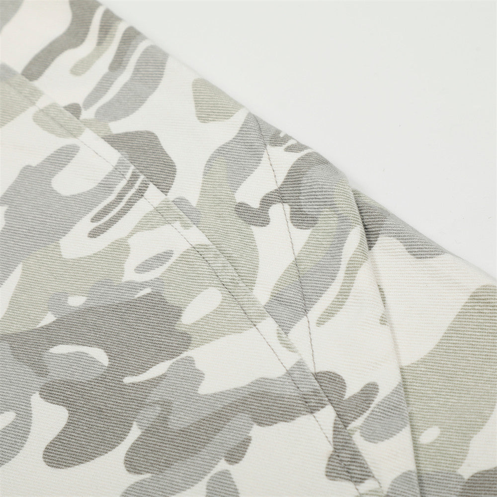 DAXUEN Wide-leg camouflage pants with pockets