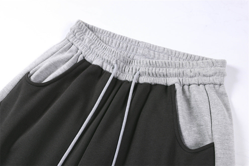 DAXUEN Two-tone loose-fit sweatpants with adjustable drawstrings
