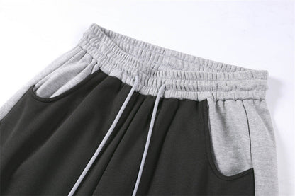 DAXUEN Two-tone loose-fit sweatpants with adjustable drawstrings