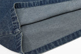 DAXUEN Relaxed-fit short-sleeved denim polo shirt