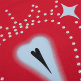 DAXUEN Dotted heart graphic relaxed fit short-sleeved T-shirt