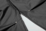 DAXUEN Cropped wide-leg trousers in black and charcoal grey