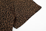 DAXUEN Leopard print short-sleeved polo shirt