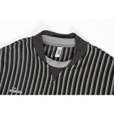 DAXUEN Men's short-sleeved collared shirt with stripes and embroidery