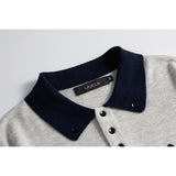 DAXUEN Knitted polo shirt with a dog logo