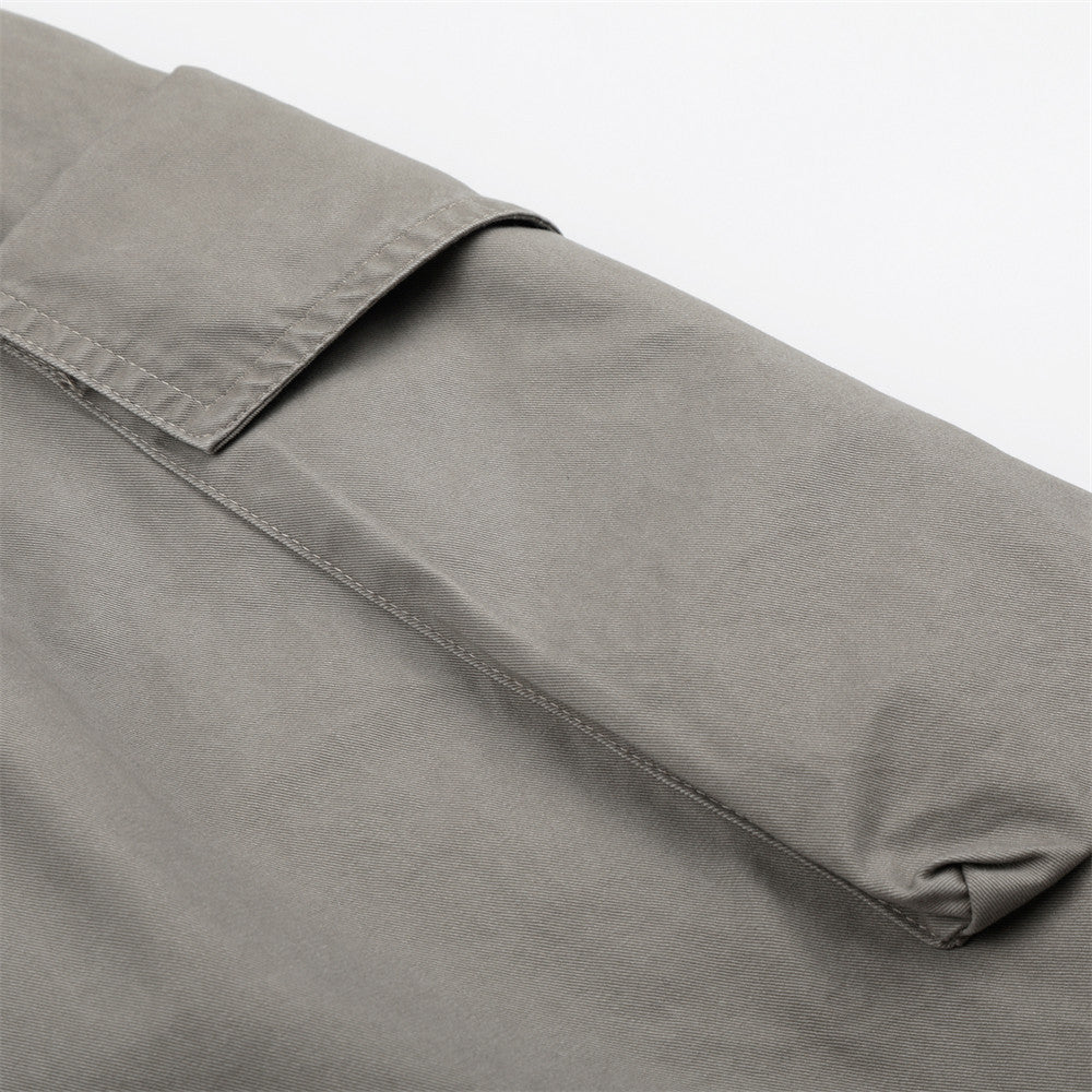 DAXUEN Light grey wide-leg cargo shorts