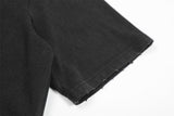 DAXUEN Black oversized T-shirt with distressed graphics