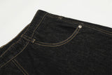 DAXUEN Wide-leg denim jeans with metal details