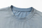DAXUEN Faded blue oversized graphic t-shirt