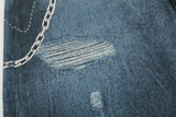 DAXUEN Wide-leg baggy jeans with alien graphic