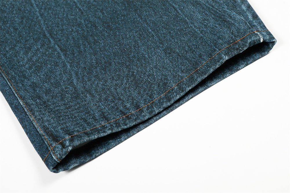 DAXUEN Baggy wide-leg denim jeans with graphic prints