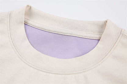 DAXUEN Two-tone oversized short-sleeved t-shirt