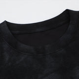 DAXUEN Oversized distressed graphic tie-dye short-sleeve T-shirt