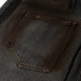 DAXUEN Charcoal grey wide-leg denim shorts with contrast stitching