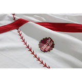 DAXUEN white baseball-stitch graphic t-shirt
