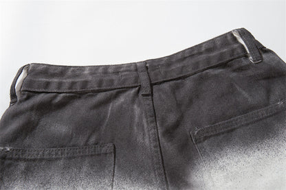 DAXUEN High-waisted wide-leg trousers with dip-dye effect