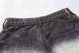 DAXUEN High-waisted wide-leg trousers with dip-dye effect