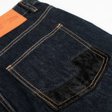DAXUEN Wide-leg denim jeans with unique patches