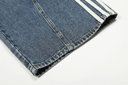 DAXUEN Loose wide leg denim jeans with stripes