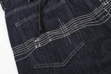 DAXUEN Wide-leg jeans with musical embroidery design