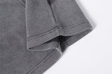 DAXUEN Relaxed oversized short-sleeve top with zippered pockets