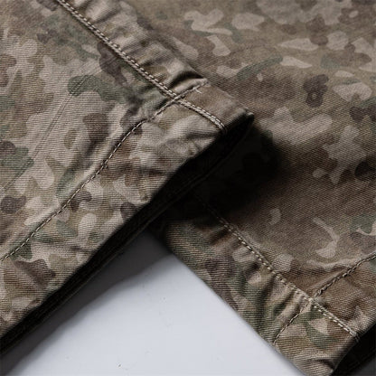 DAXUEN Loose-fitting wide-leg camouflage trousers