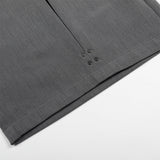 DAXUEN Cropped wide-leg trousers in medium-grey with decorative studs