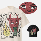 Waffle Knit Devil Graphic T-Shirt