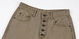 DAXUEN Wide-leg jeans in dark grey and light brown