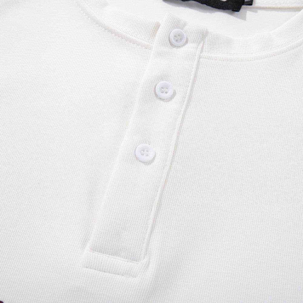 DAXUEN Short-sleeve Henley T-shirt with graphic design