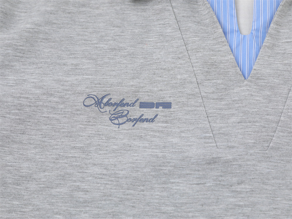 DAXUEN Short-sleeve polo shirt with striped details and embroidery