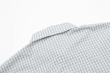 DAXUEN Short-sleeved plaid button-up shirt