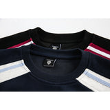 DAXUEN navy blue and burgundy colour-blocked sweatshirt