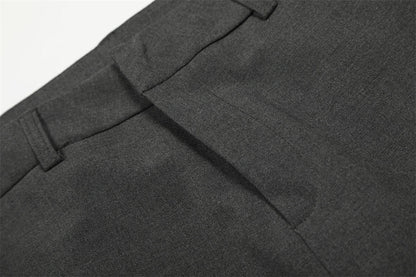 DAXUEN High-waisted wide-leg palazzo pants in dark grey and black