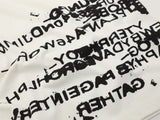 DAXUEN Abstract text graphic short-sleeved T-shirt