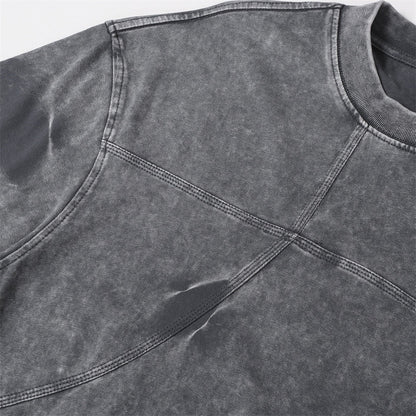 DAXUEN Distressed oversized short-sleeved t-shirt in grey