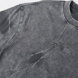 DAXUEN Distressed oversized short-sleeved t-shirt in grey