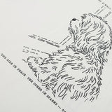 DAXUEN Short-sleeved graphic T-shirt featuring a fluffy dog illustration