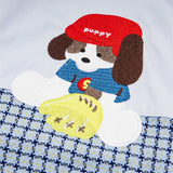 DAXUEN Oversized button-up shirt with cartoon embroidery