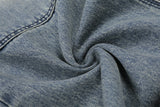 DAXUEN Faded distressed wide-leg denim jeans