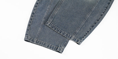 DAXUEN Loose-fitting wide-leg denim jeans with embroidered pockets